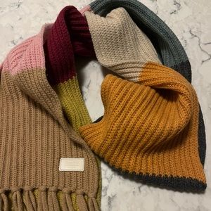 Coach Multicolored Knit Scarf
